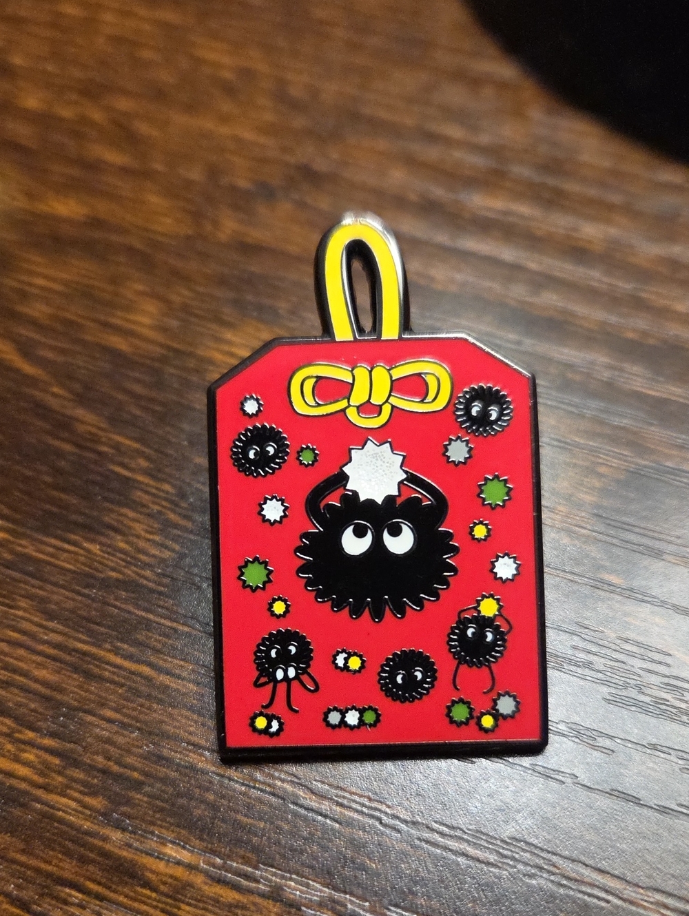 Red Soot Sprite Enamel Charm Pendant
